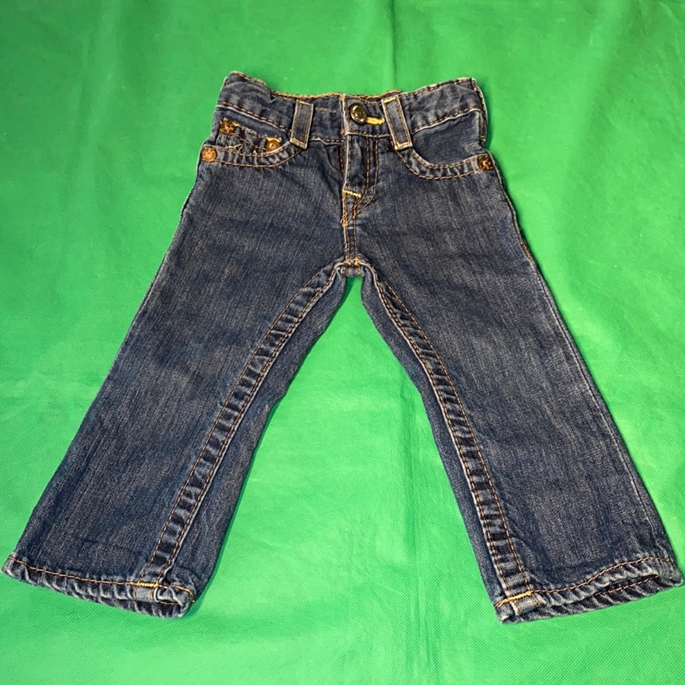 True Religion Baby Billy Baby Kids Denim Jeans Horseshoe Pockets 12-18 months